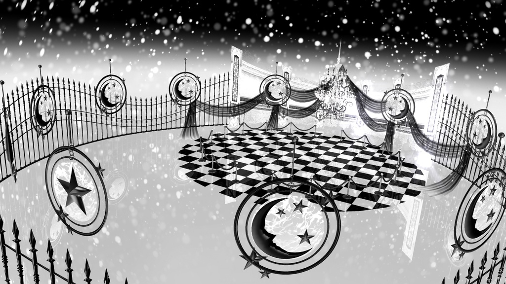 【無料MMD】白×黒ステージ