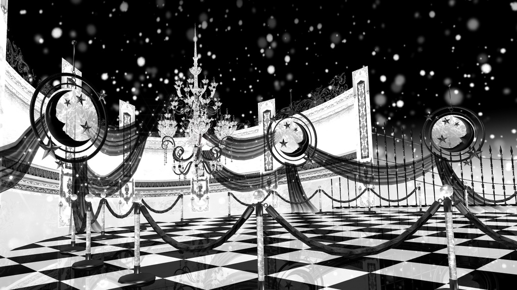 【無料MMD】白×黒ステージ