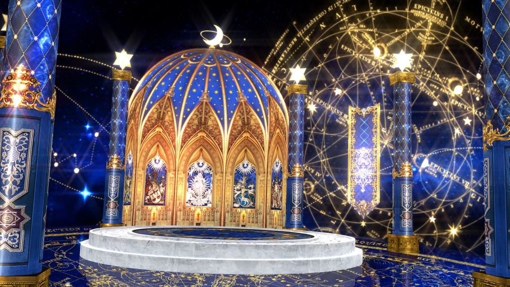 【無料MMD】天文ステージ