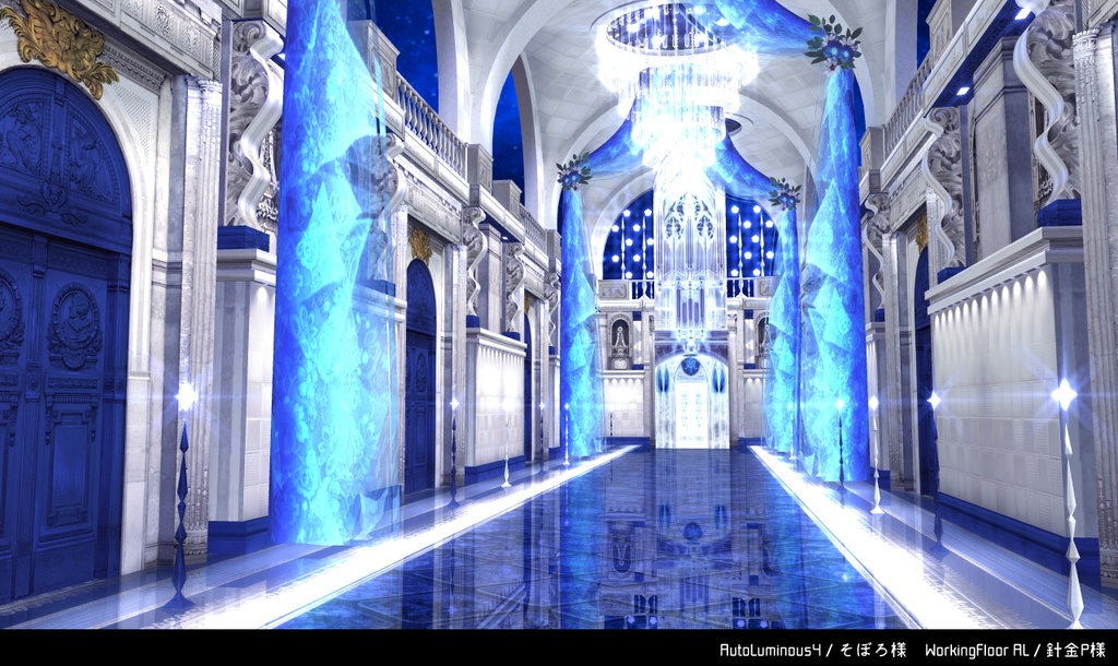 【無料MMD】青の神殿ステージ