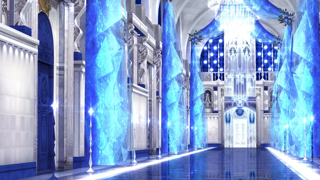 【無料MMD】青の神殿ステージ