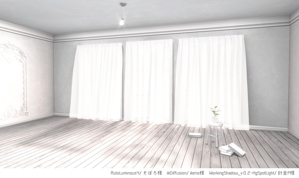 無料MMD】揺れるカーテンの部屋 - Ai_3D素材 - BOOTH