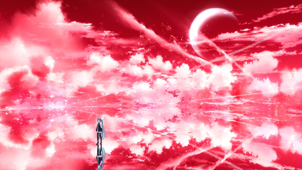 【無料MMD】手描きスカイドーム赤