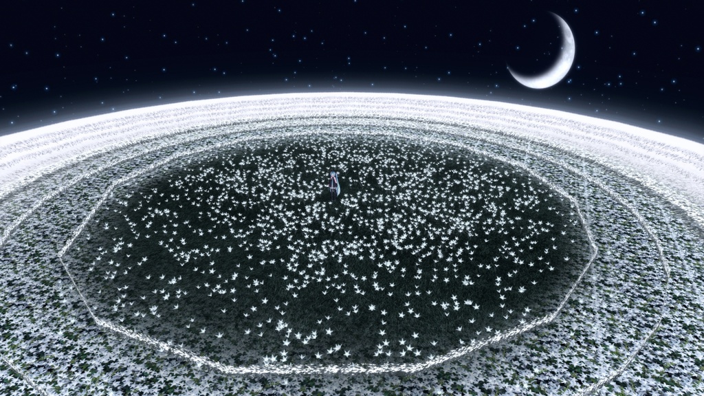 【無料MMD】白花畑_夜ver.1.2