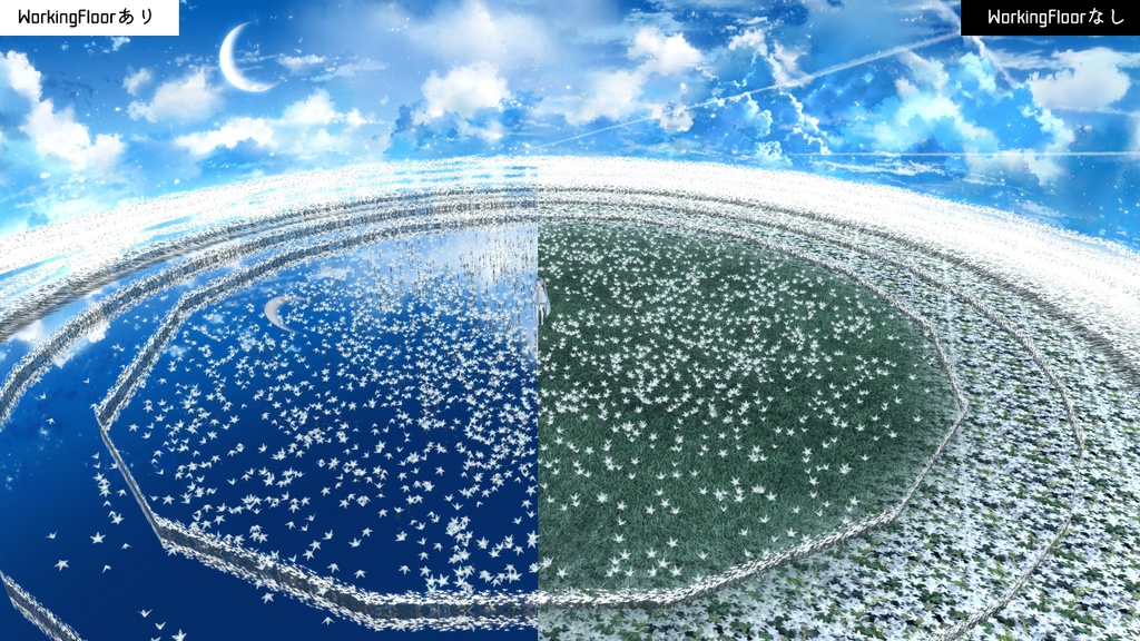 【無料MMD】白花畑_昼ver.1.1