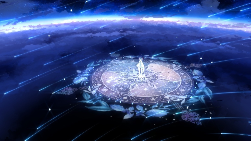 【無料MMD】夜明けの星空