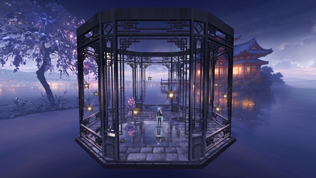 【無料MMD】水辺の月見亭