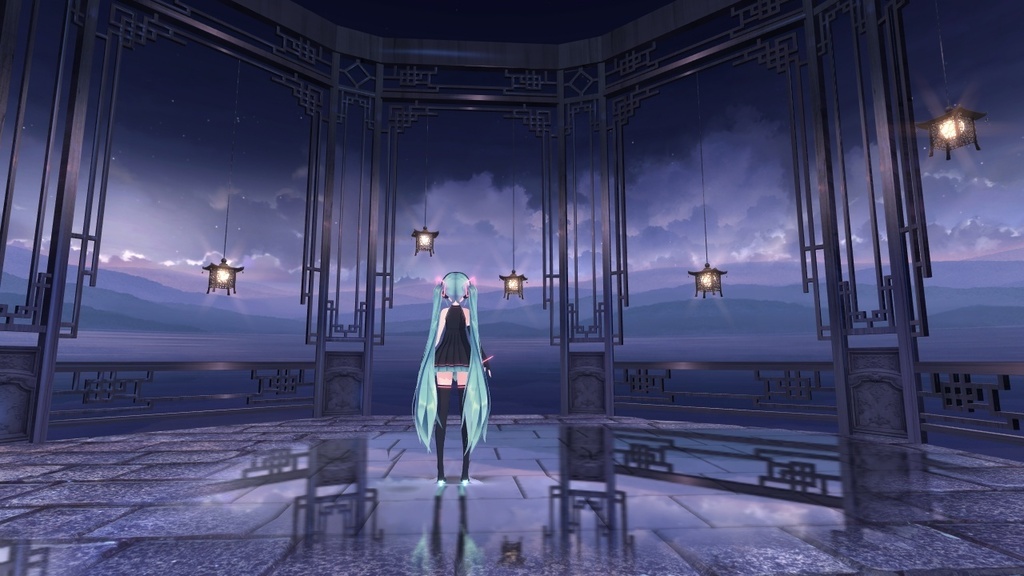 【無料MMD】水辺の月見亭