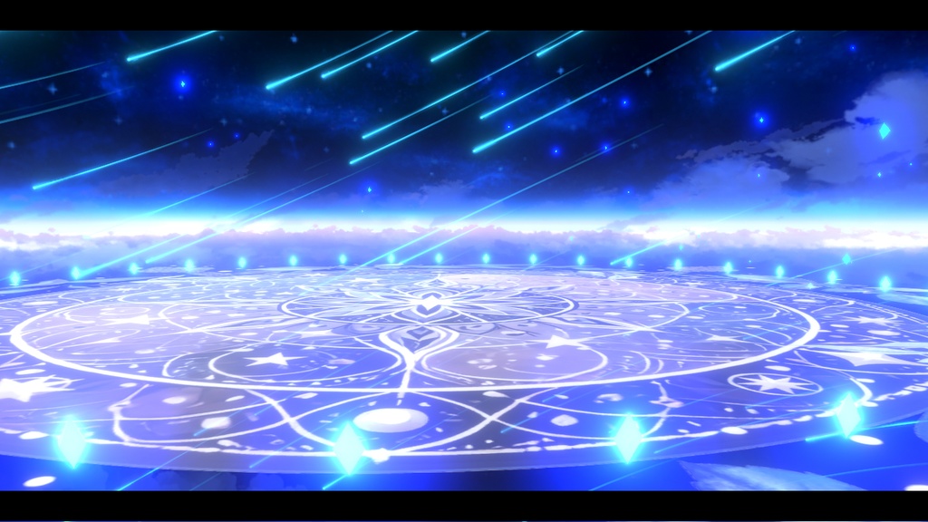 【UnityPackage】夜明けの星空ステージ【商用可】