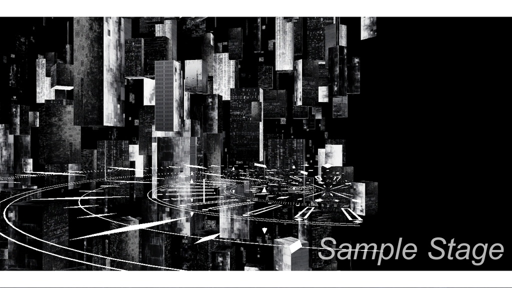 【VRC対応】黒の都市ステージ【UnityPackage】