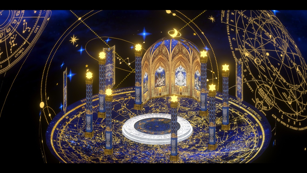 【Vtuber向け】夜明けの星空ステージ【UnityPackage】