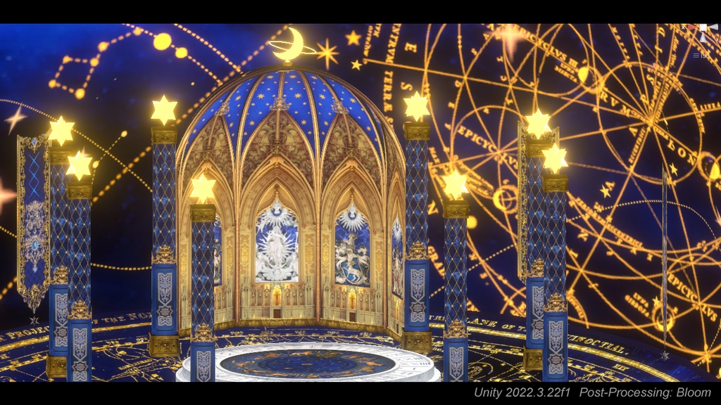 【Vtuber向け】夜明けの星空ステージ【UnityPackage】