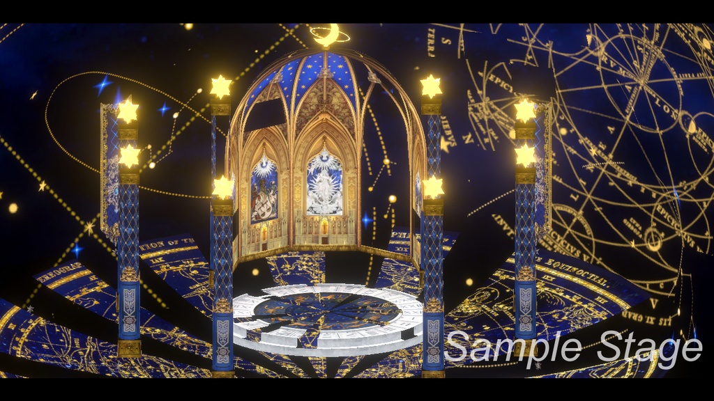 【Vtuber向け】夜明けの星空ステージ【UnityPackage】