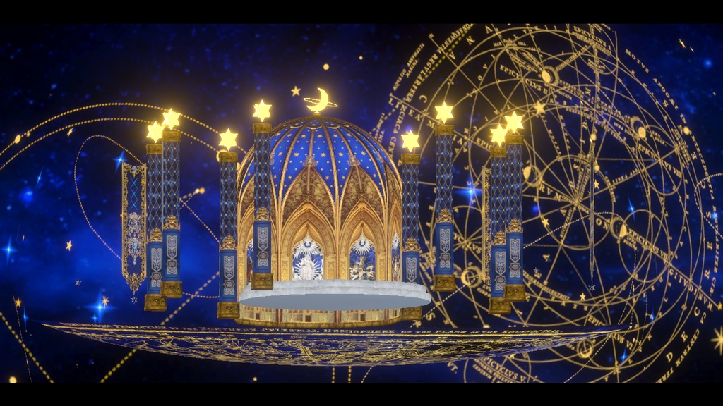 【Vtuber向け】夜明けの星空ステージ【UnityPackage】