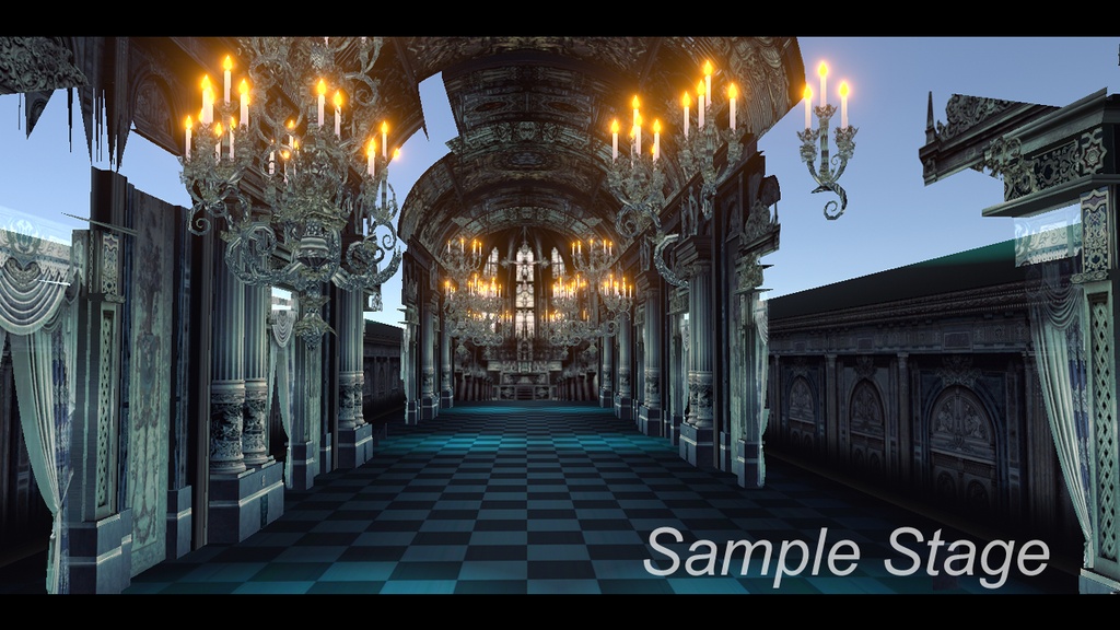 宮殿テージ【Vtuber, VRC, 動画制作で使えるUnityPackage】