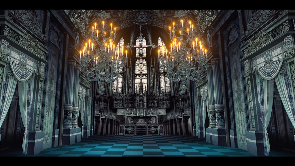 宮殿テージ【Vtuber, VRC, 動画制作で使えるUnityPackage】