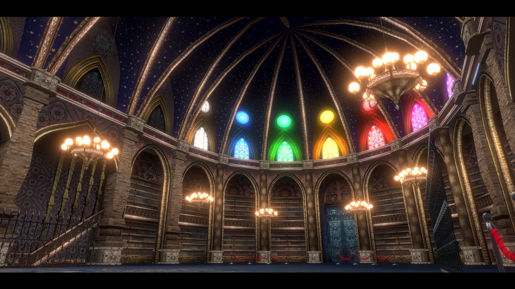 洋館書庫ステージ・白ver.同梱【Vtuber, VRC, 動画制作で使えるUnityPackage】