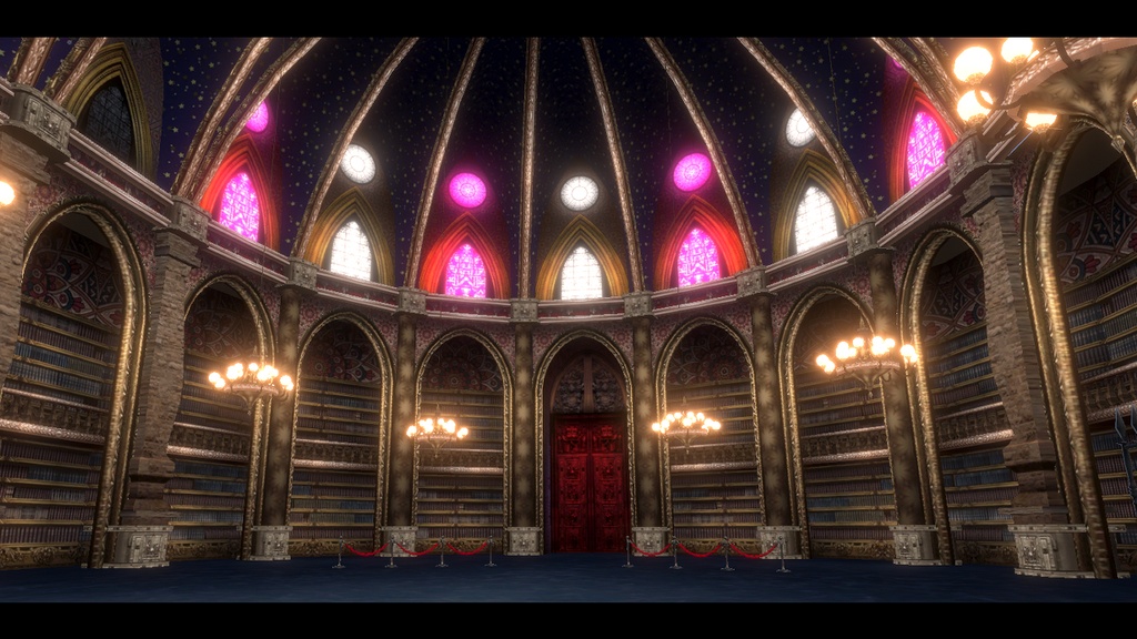 洋館書庫ステージ・白ver.同梱【Vtuber, VRC, 動画制作で使えるUnityPackage】