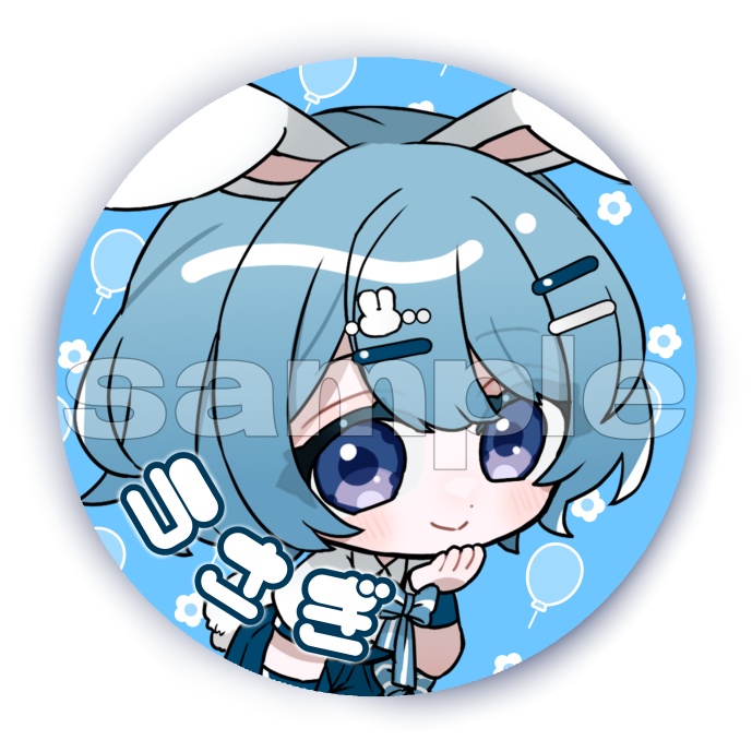 うさぎ缶バッジB