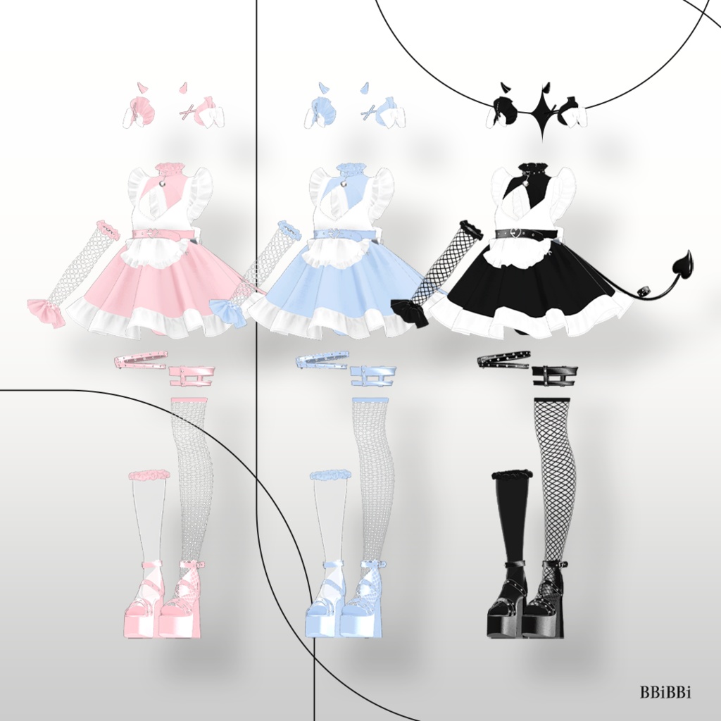 【7アバター対応】 かわいい悪魔メイド♥Cute Devil Maid