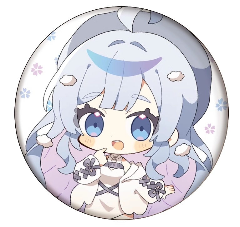 【まゆるbloom】キラキラ桜の缶バッジ