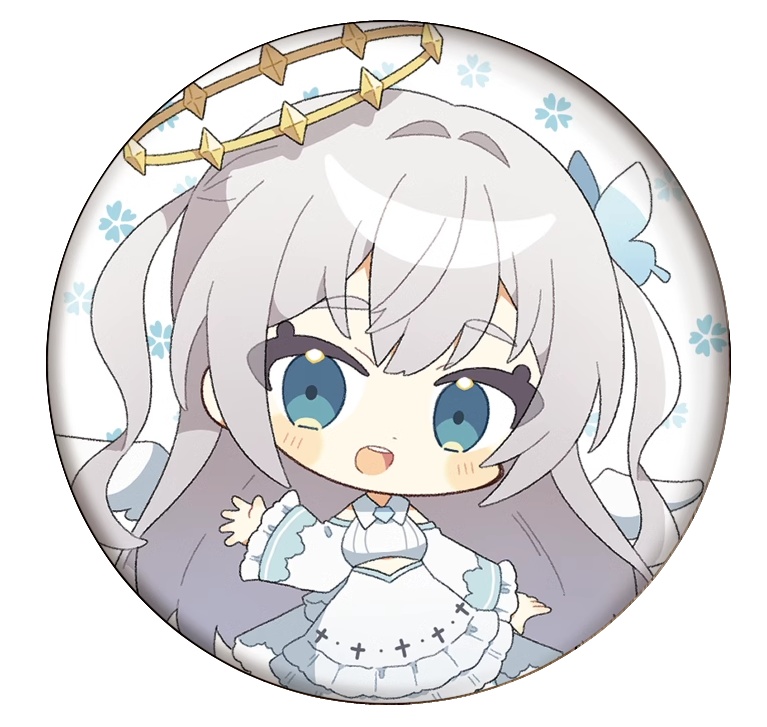 【まゆるbloom】キラキラ桜の缶バッジ