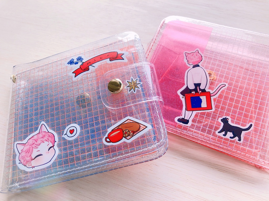 ねこのクリアラメウォレット