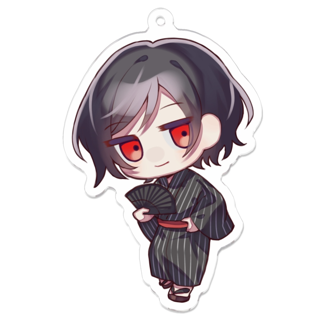 浴衣孤月 アクリルキーホルダー