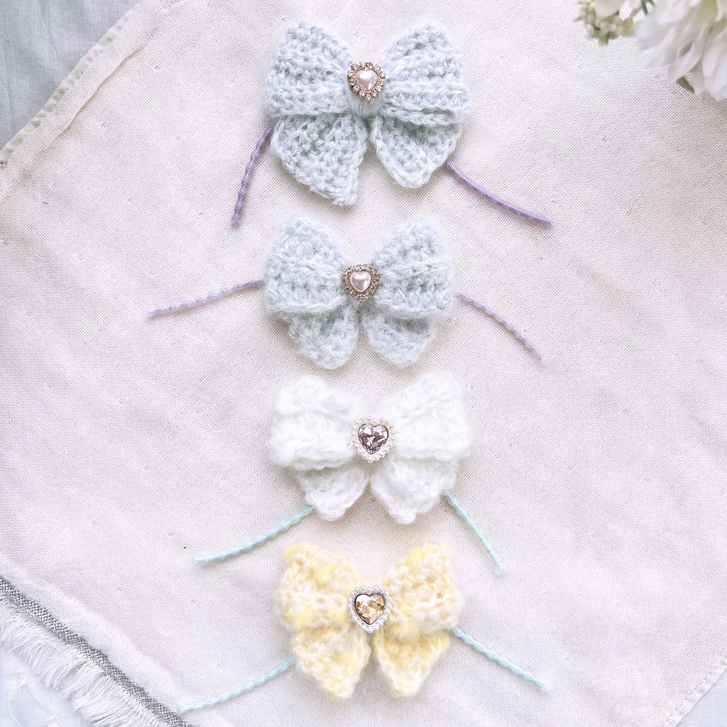 ふわふわ毛糸のリボン♡小さい子サイズ