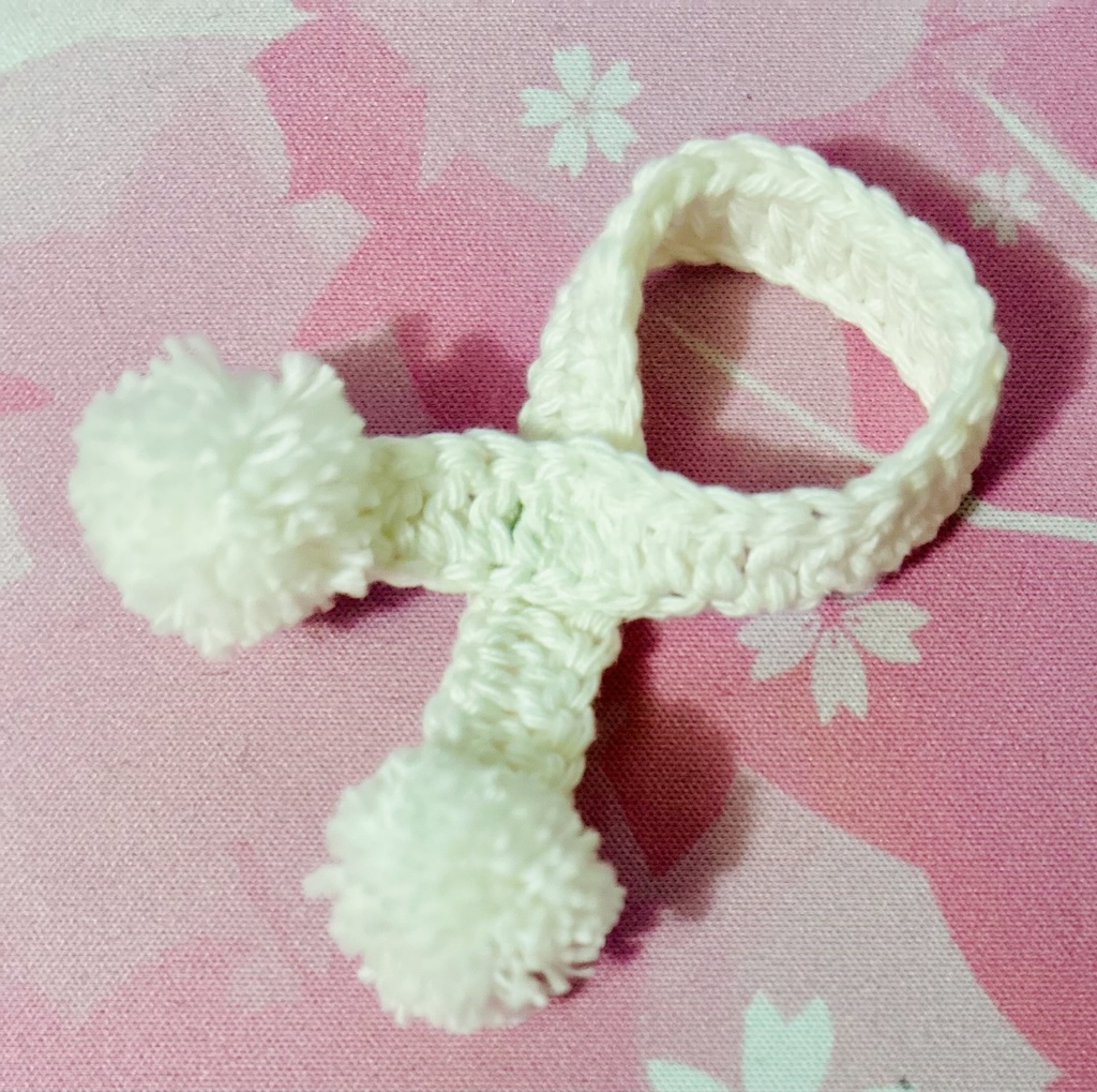ねんどろいどどーる用 ポンポンニット帽 ポンポンマフラー