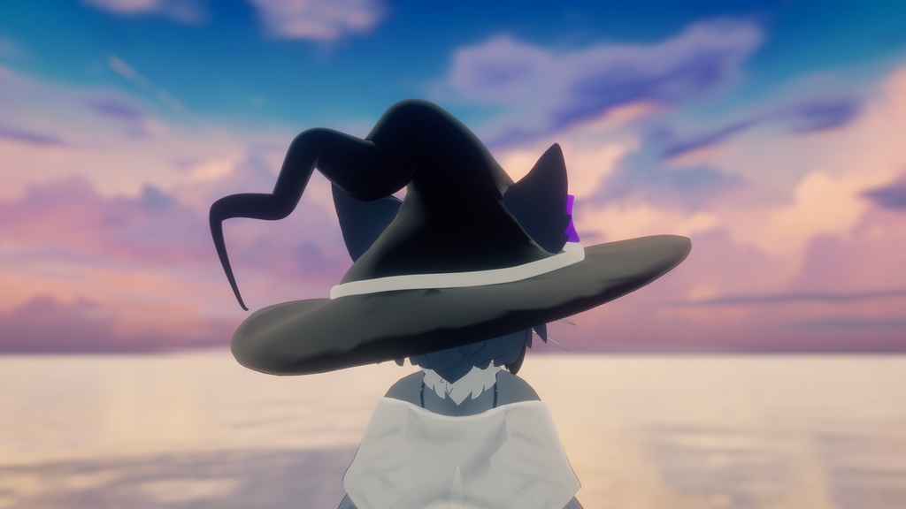 【Chalo・あくまくん対応】ケモノ用魔女帽子