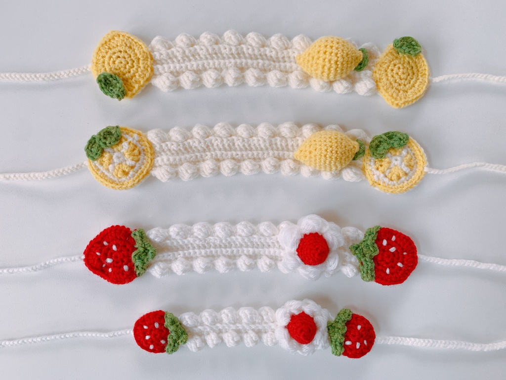 苺とレモンのホイップクリームイヤーマフ