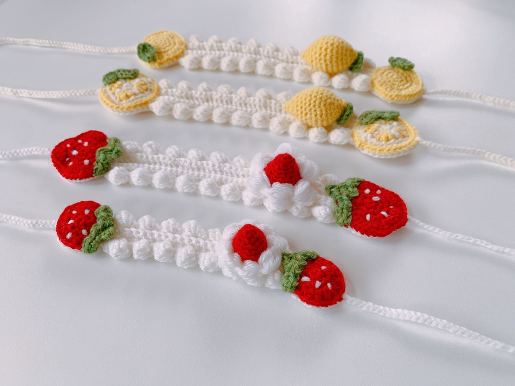 苺とレモンのホイップクリームイヤーマフ