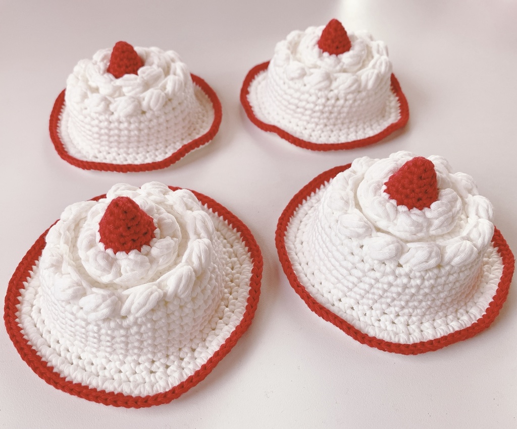 苺のホールケーキ帽子