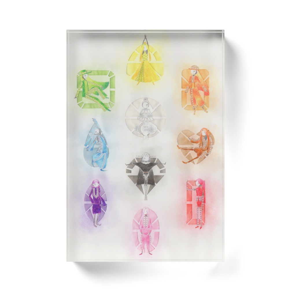 『輝煌 / Glitter - Gem Cutting Style』アクリルブロック