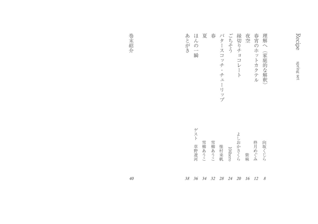 Recipe spring set 2021