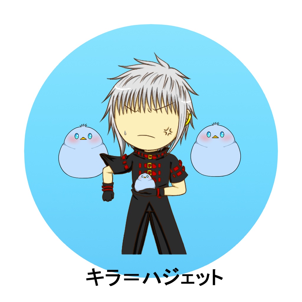 4作品主人公デフォルメ缶バッジ