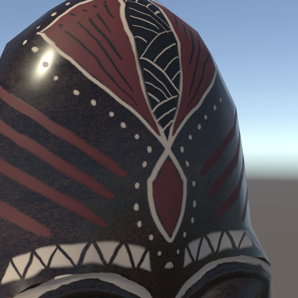 【3Dモデル】アフリカ風マスク【VRChat想定】