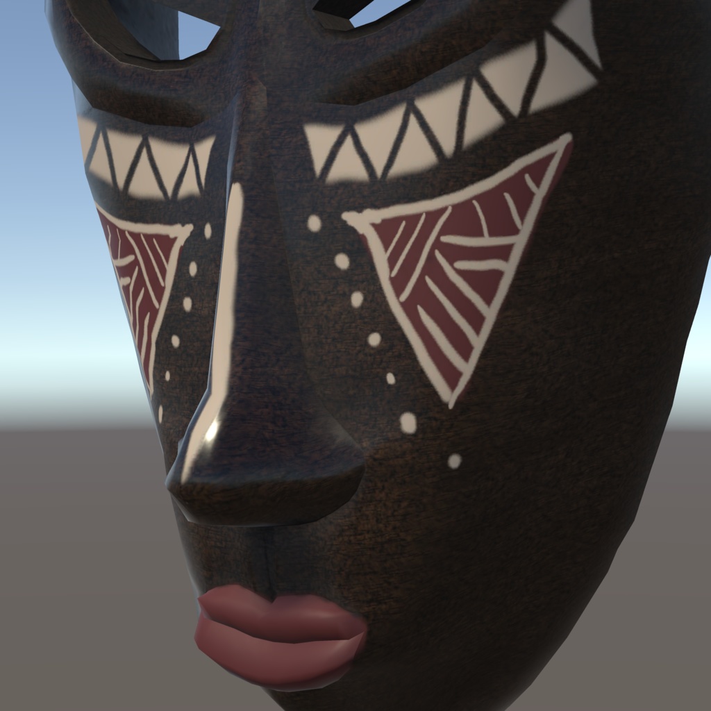 【3Dモデル】アフリカ風マスク【VRChat想定】