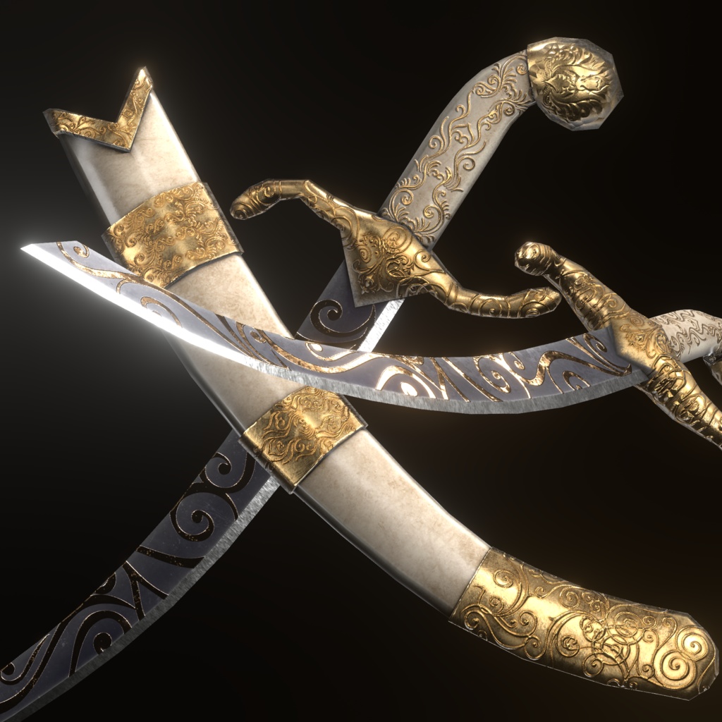 【3Dモデル】シミター【VRC想定】