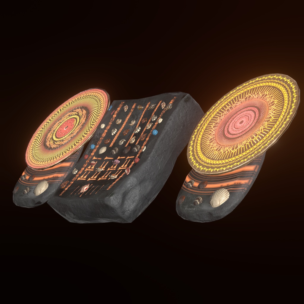 【3Dモデル】太古のDJセット【VRC想定】