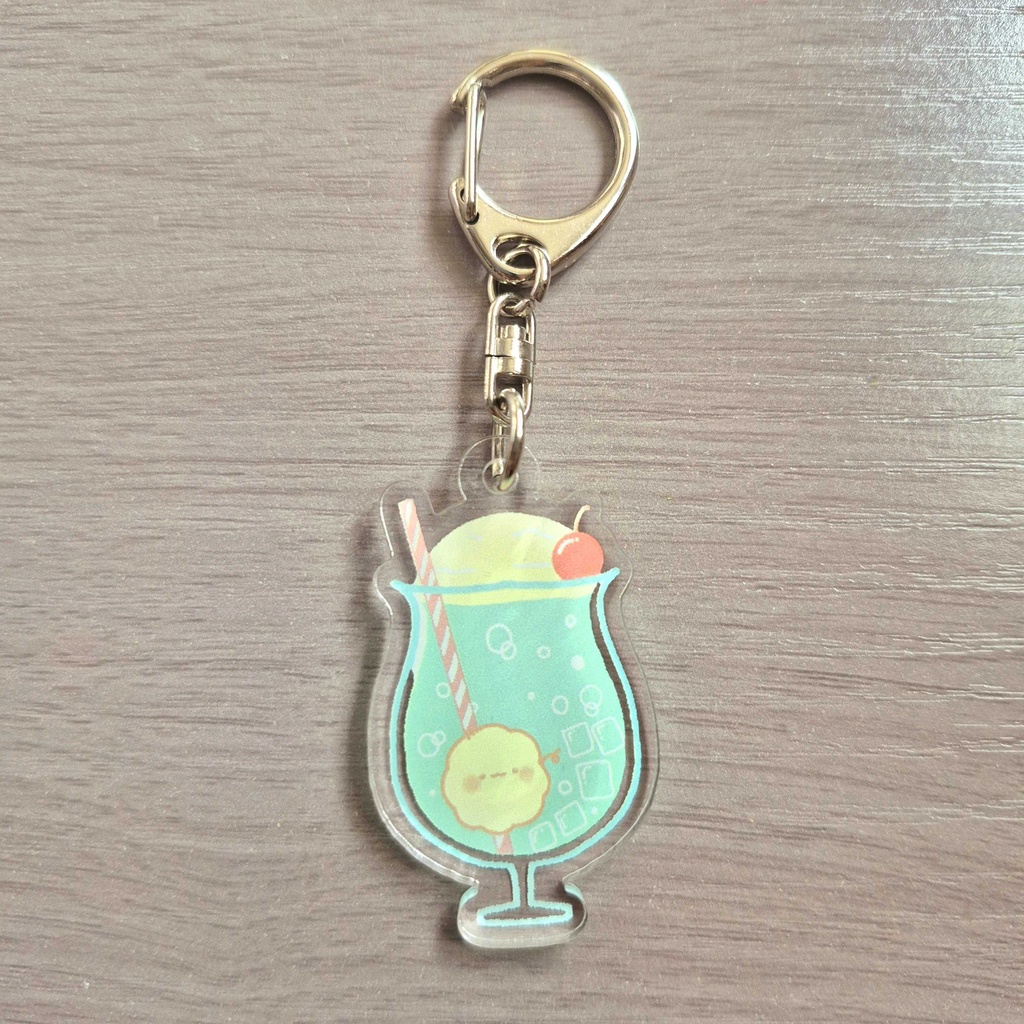 ただのもふもふ　アクリルキーホルダー（メロンソーダ）