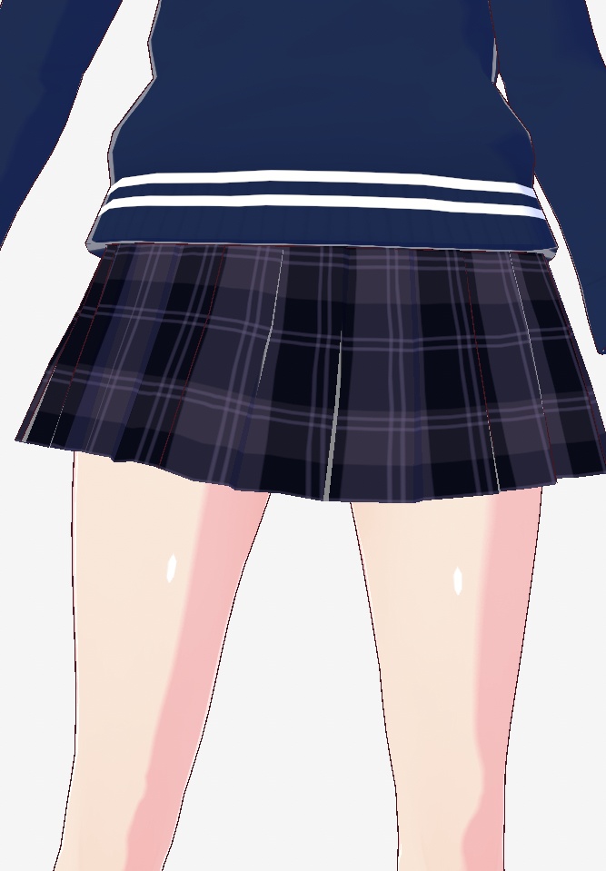【VRoid Studio】チェック柄スカートセット