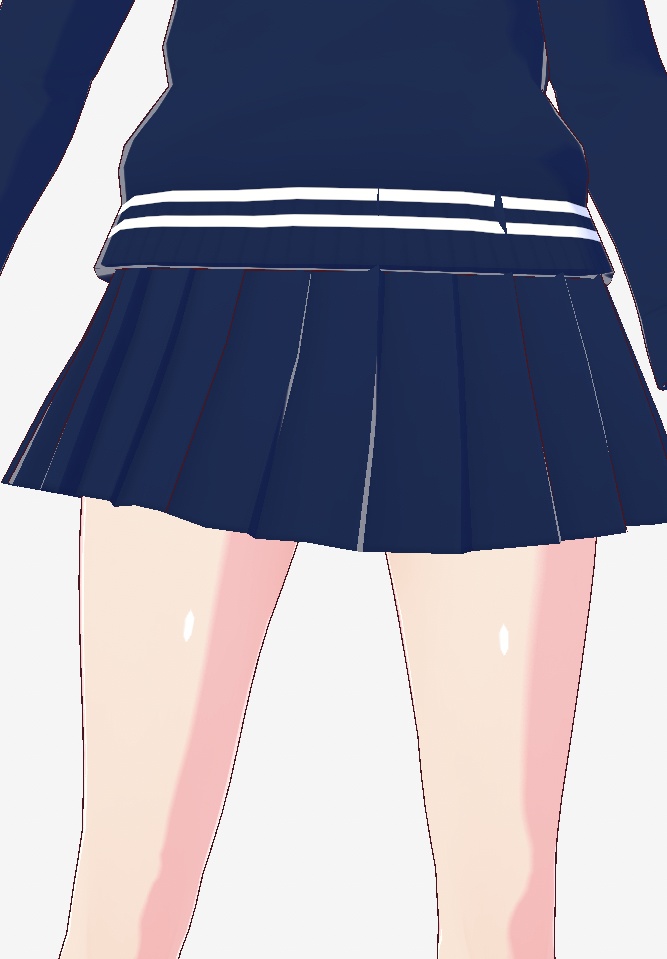 【VRoid Studio】学生風無地スカートセット(基本色・春色)