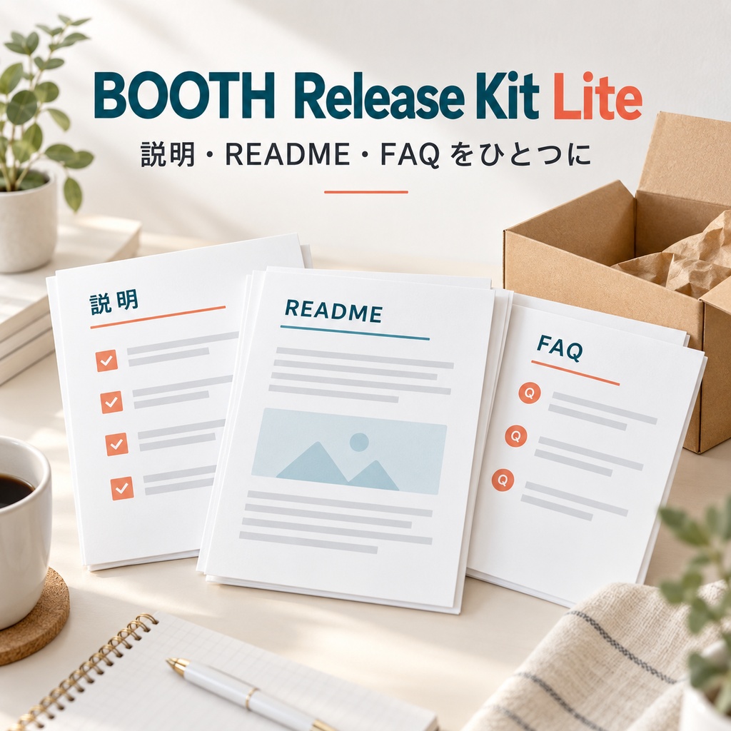 BOOTH Release Kit Lite｜説明・README・FAQテンプレート集