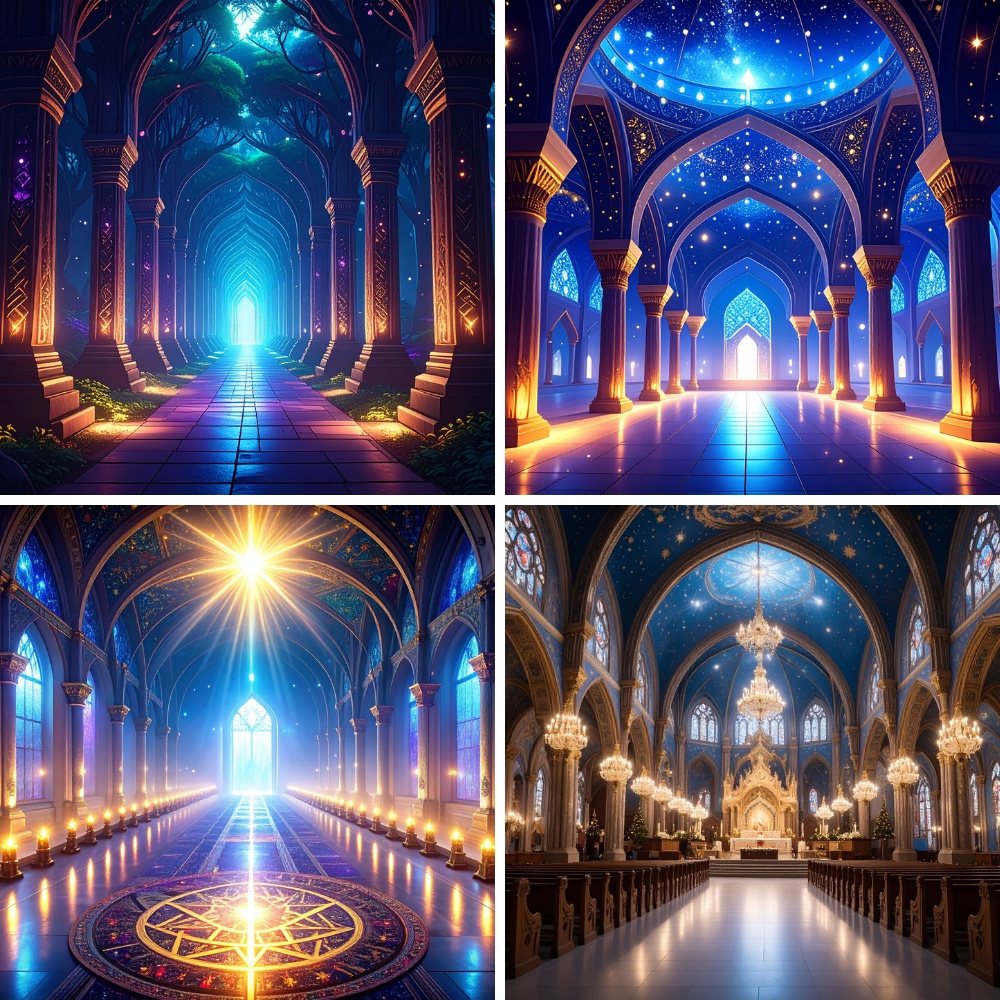 幻想神殿・構図バリエーション完全素材集【全200枚/PDF形式・商用OK】