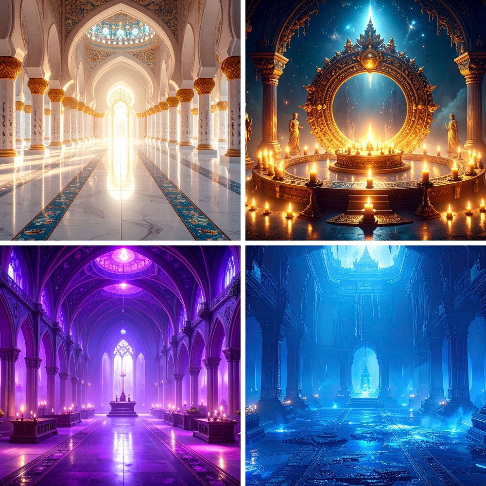 幻想神殿・構図バリエーション完全素材集【全200枚/PDF形式・商用OK】