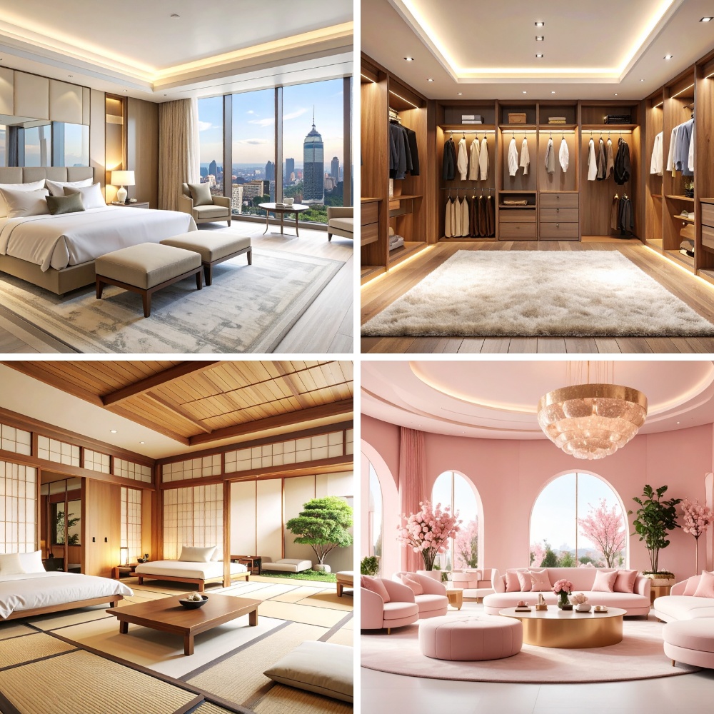 高級ホテル背景素材集 – 洗練された空間美 全200枚【商用OK・PDF形式・16:9比率】