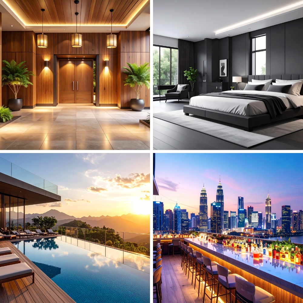 高級ホテル背景素材集 – 洗練された空間美 全200枚【商用OK・PDF形式・16:9比率】
