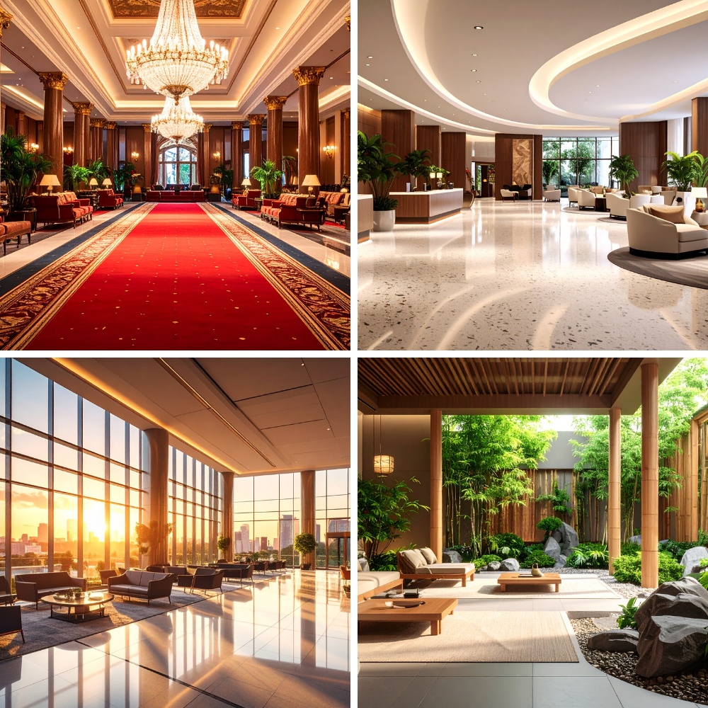 高級ホテル背景素材集 – 洗練された空間美 全200枚【商用OK・PDF形式・16:9比率】